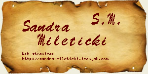 Sandra Mileticki vizit kartica